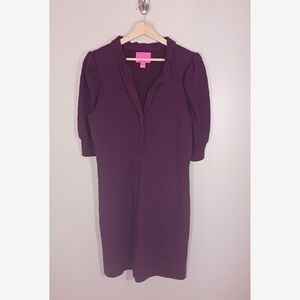 Lilly Pulitzer Dark Academia Floral V-Neck Pull Over Women's Dress Size L